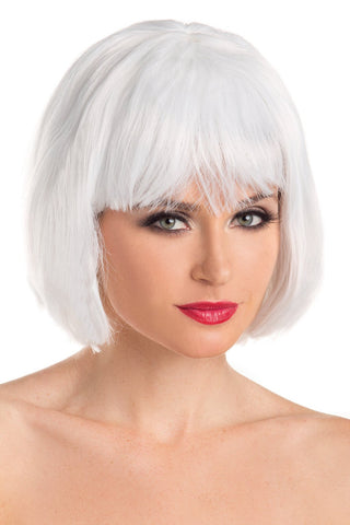 BW090WT Short Bob Wig White