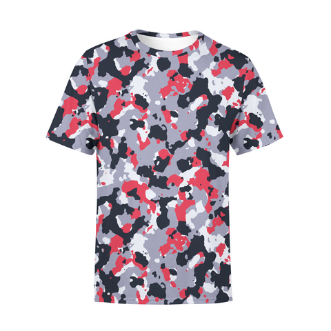 Men's Red White Camo T-Shirt