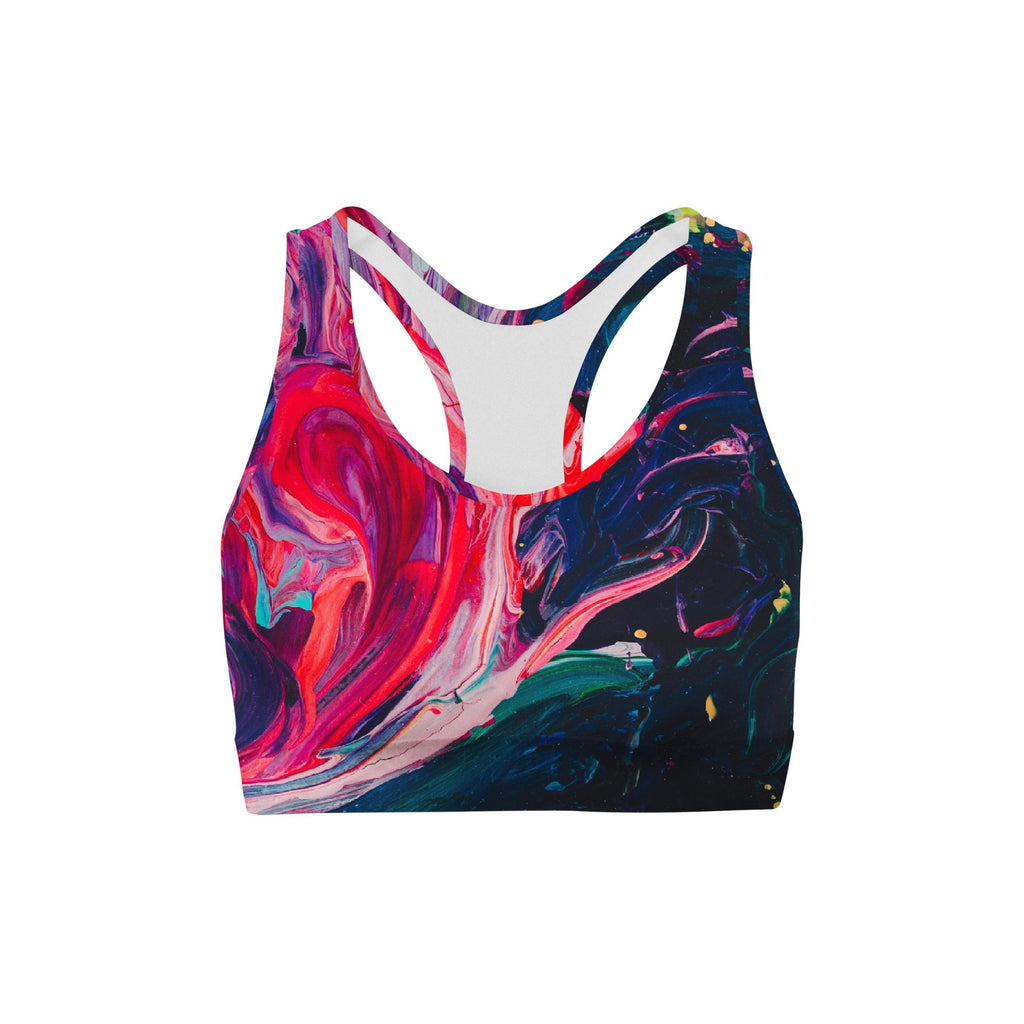 Paint Stroke Sports Bra