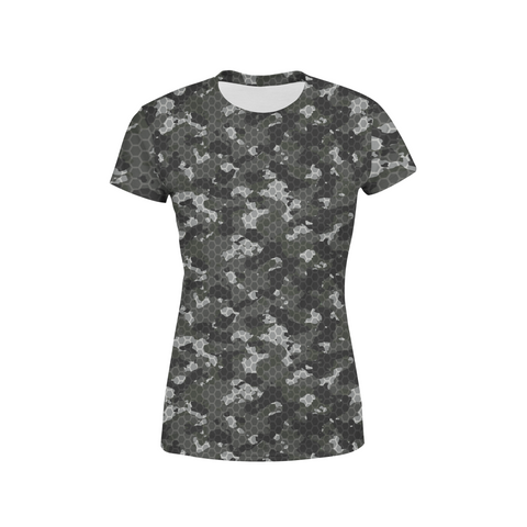 Women's Black Hex Camo T-Shirt