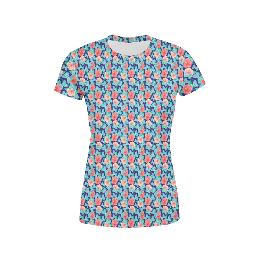 Women's Blue Butterflies T-Shirt
