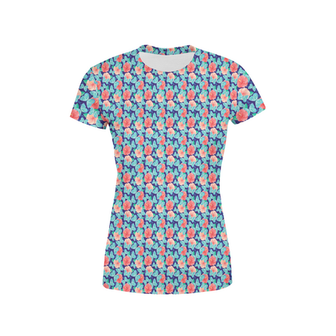 Women's Blue Butterflies T-Shirt