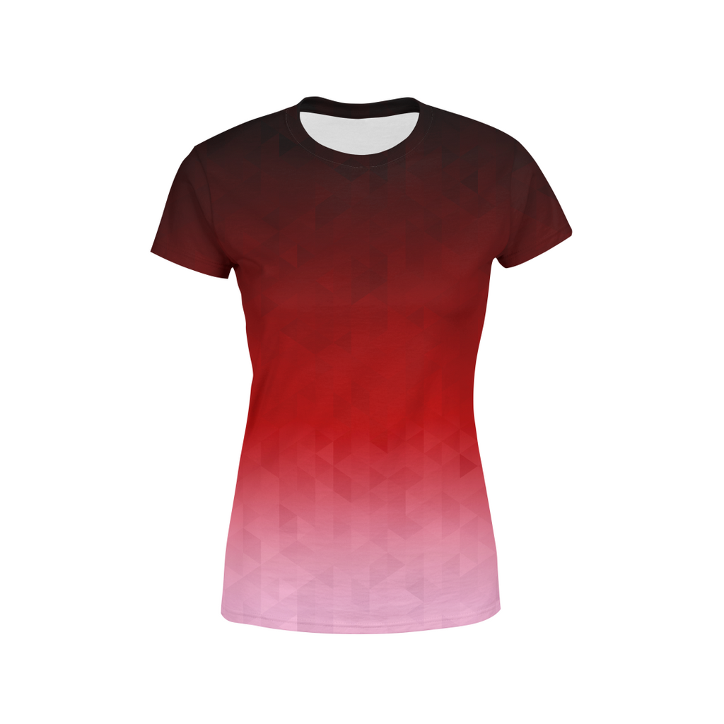 Women's Crimson Triangles T-Shirt