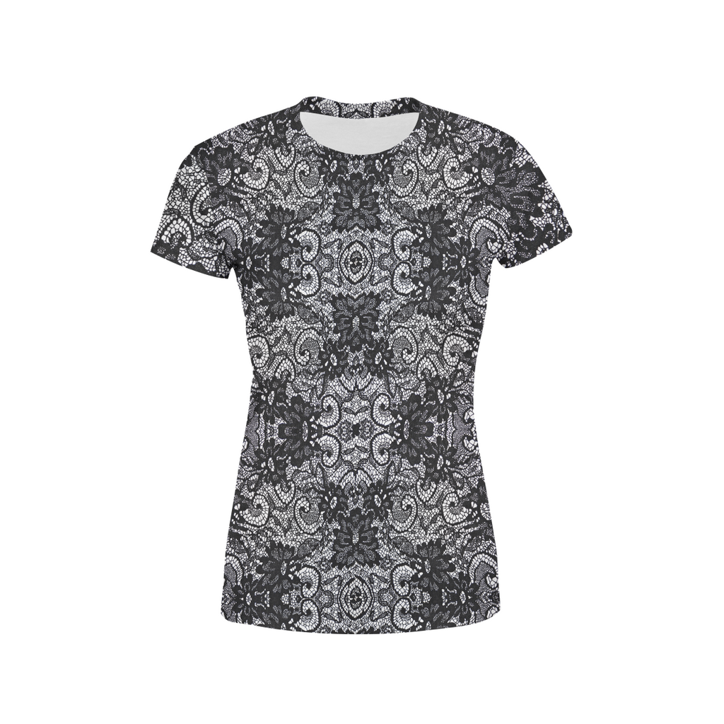 Women's Black Lace T-Shirt