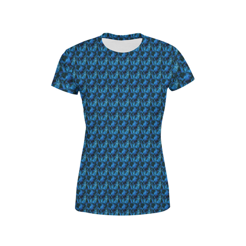 Women's Dark Blue Crystalline T-Shirt