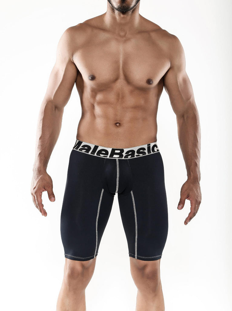 Malebasics Men's Base Layer Performance Sport 9 Inches Boxer Brief