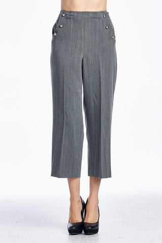 Larry Levine SPT Grey Stretch Capris